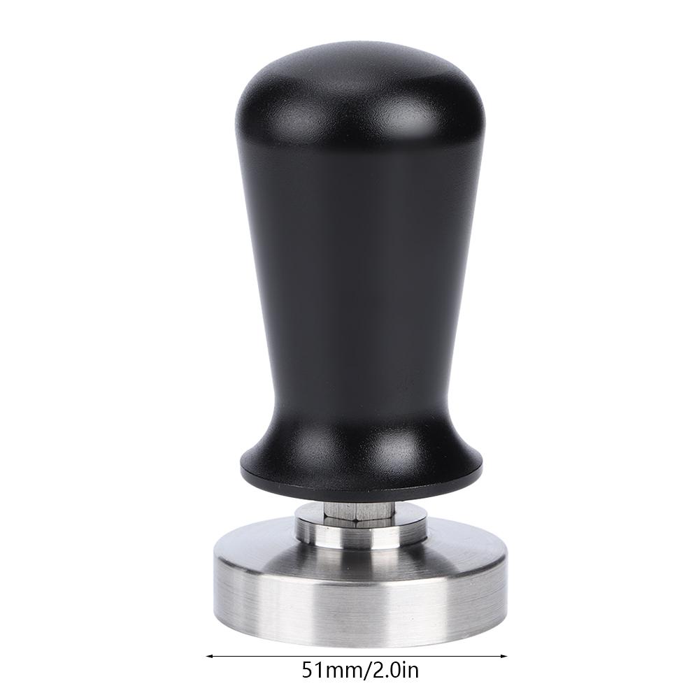 51mm Flacher Boden Edelstahl Feder Kaffee Tamper Pulver Stampfwerkzeug für Zuhause Kaffeehaus
