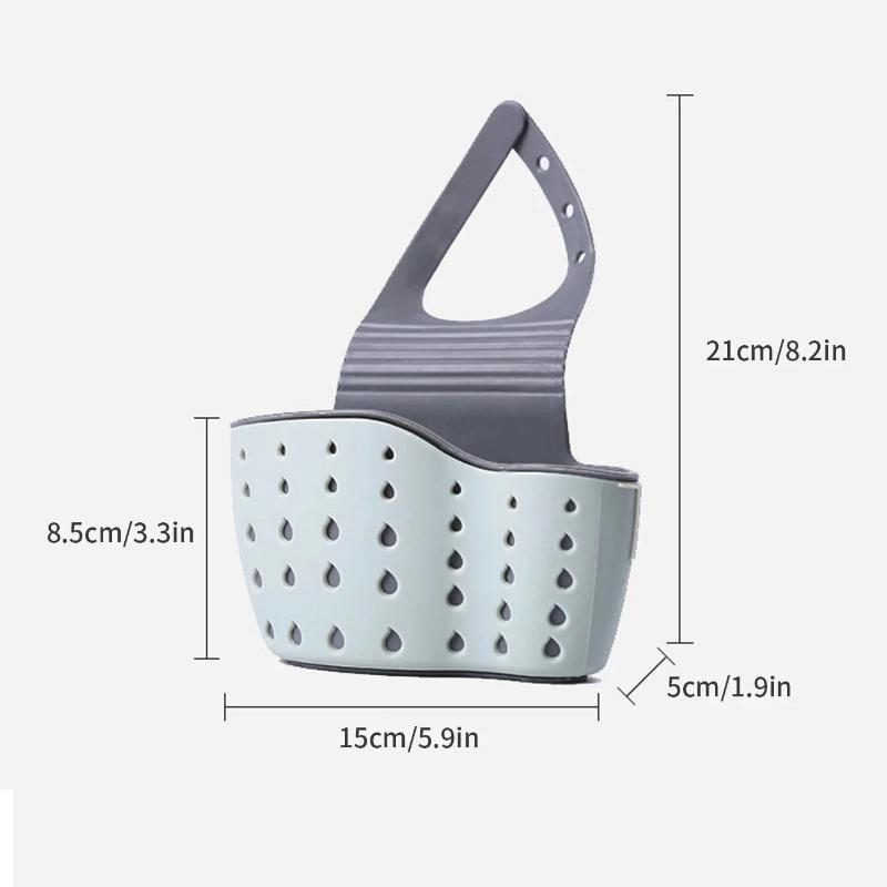 Double-layer Sink Hanging Bag Kitchen Rack Faucet Sponge Holder Storage Hanging Basket Kitchen Storage Rack Sink Accessories