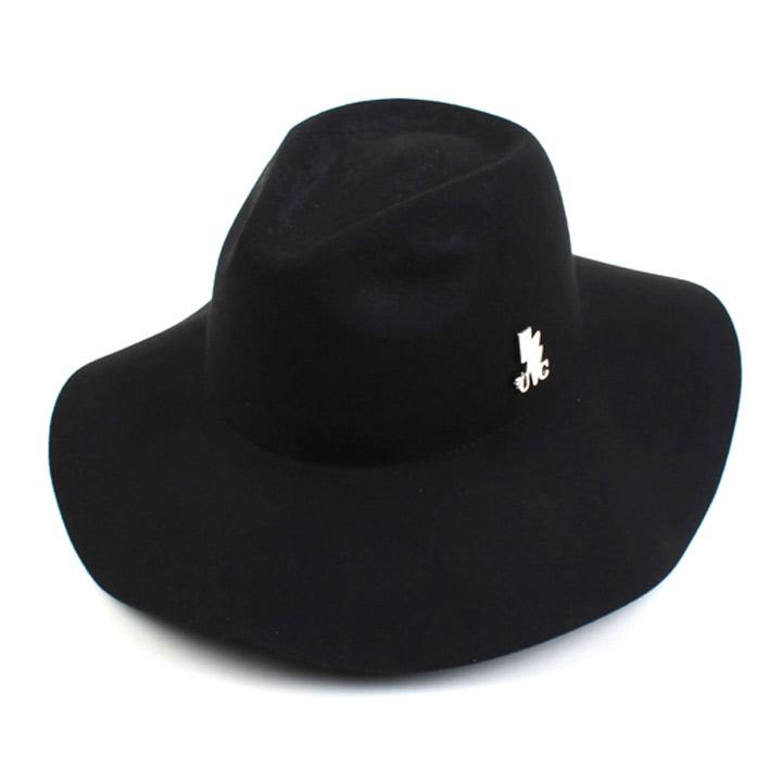 Yunibeosyeolkemiseuteuli Silver Thunder Long Wool Black Fedora