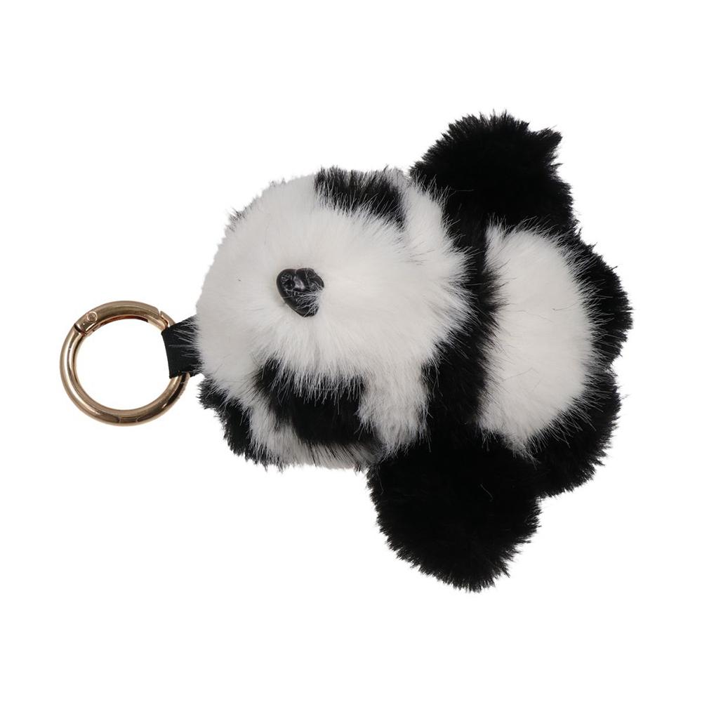 Animal Dolls Panda Furry KeyChain Imitation Mink Fur Mink Hair Keyrings  Bag Charm