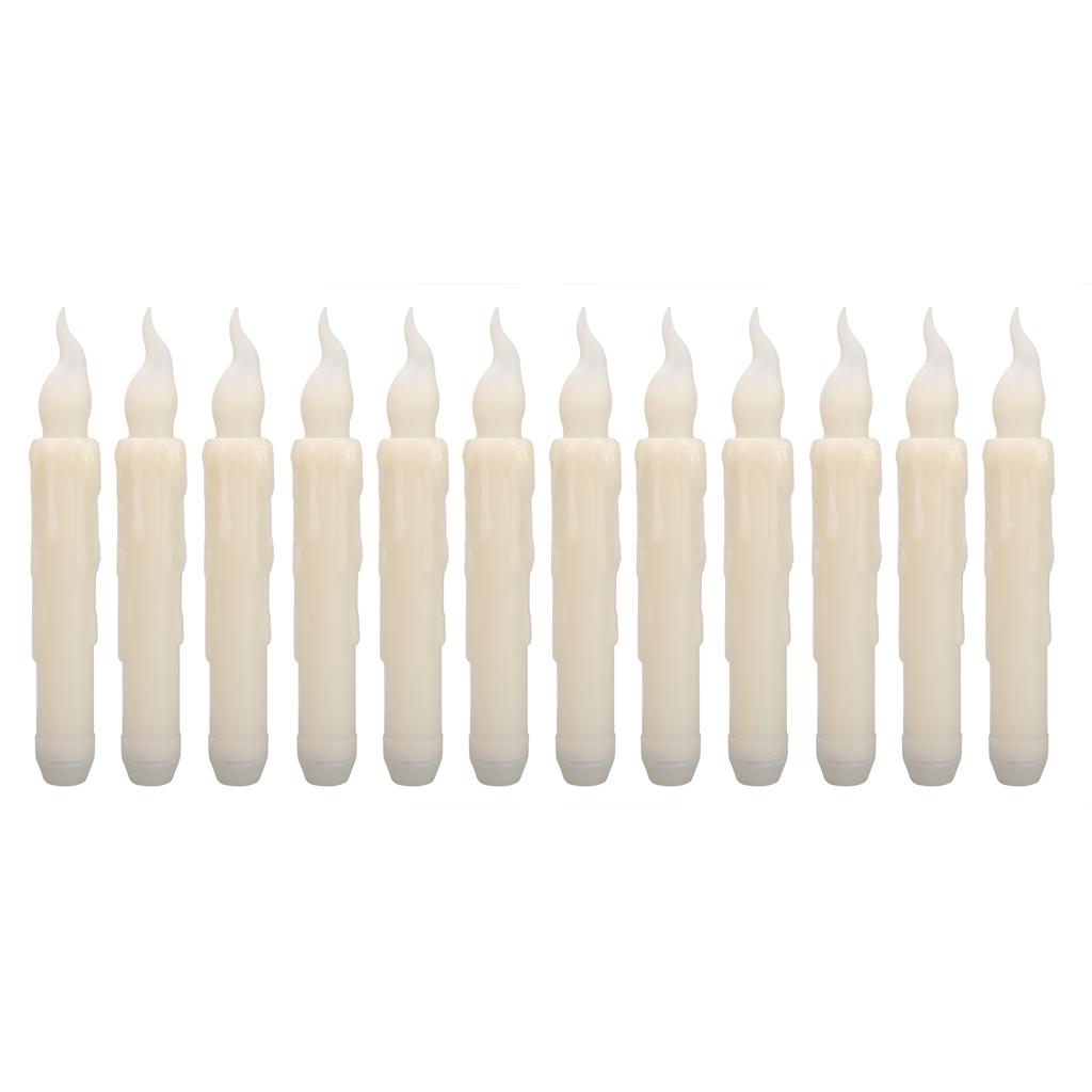 Pack of 12/24pcs LED Floating Taper Candles with Remote Flameless Flickering Hanging Candle Light for Home Christmas Party Decor