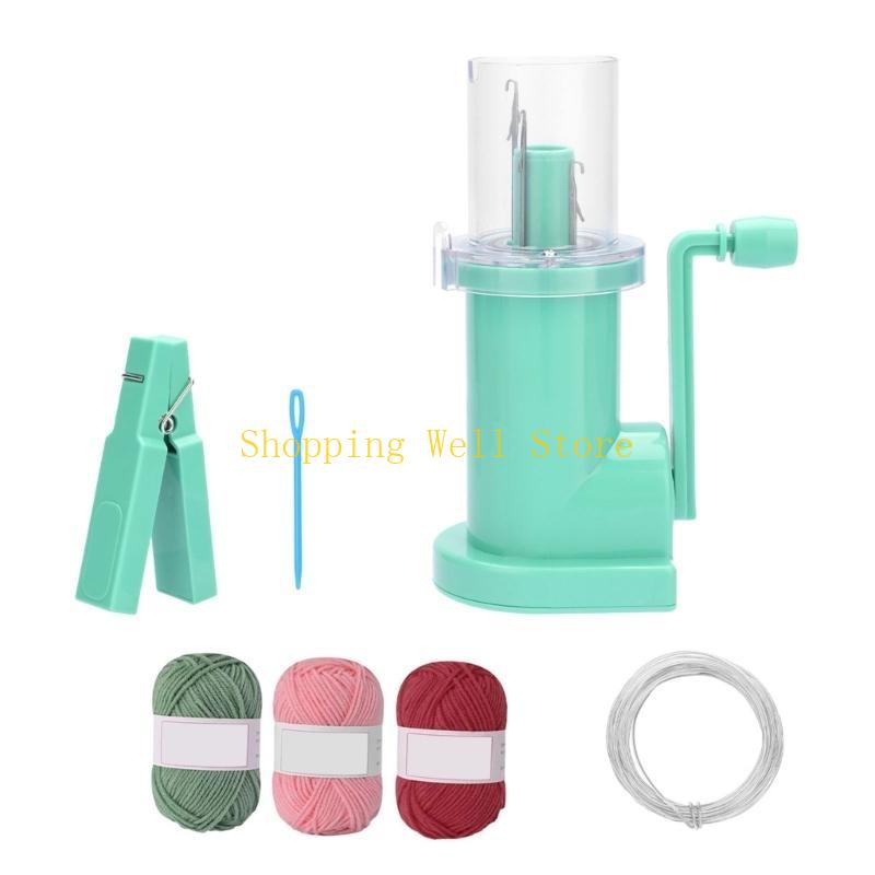 KX4B Hand Cranked Knitting Machine Knitting Mill Machine Manual Cord Knitter With Yarn Needle Cord for Bracelets Braiding