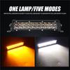 For Moto Jeep ATV 4WD SUV Compatible 12V 24V LED Work Light Bar Set Dual Color Modes White Yellow Flashing
