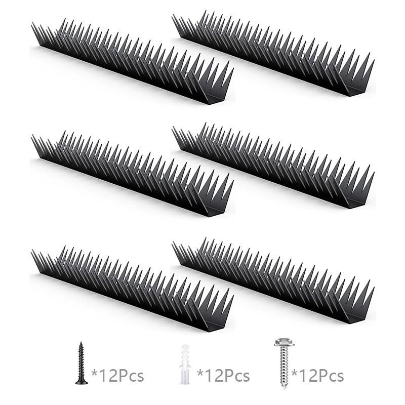 

Шипы для забора от лазания Металлические для наружных стен, Садовых заборов, Сдерживающие злоумышленников Шипы для стен забора для воров и злоумышленников, Крыши, 6 шт.(94,4 дюйма ) one size чёрный
