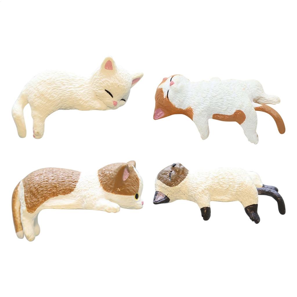 Cute Cartoon Cat Decor PVC Home Decor for Computer Top Fish Tank Aquarium Edge Mini Cat Landscape Desk Ornaments