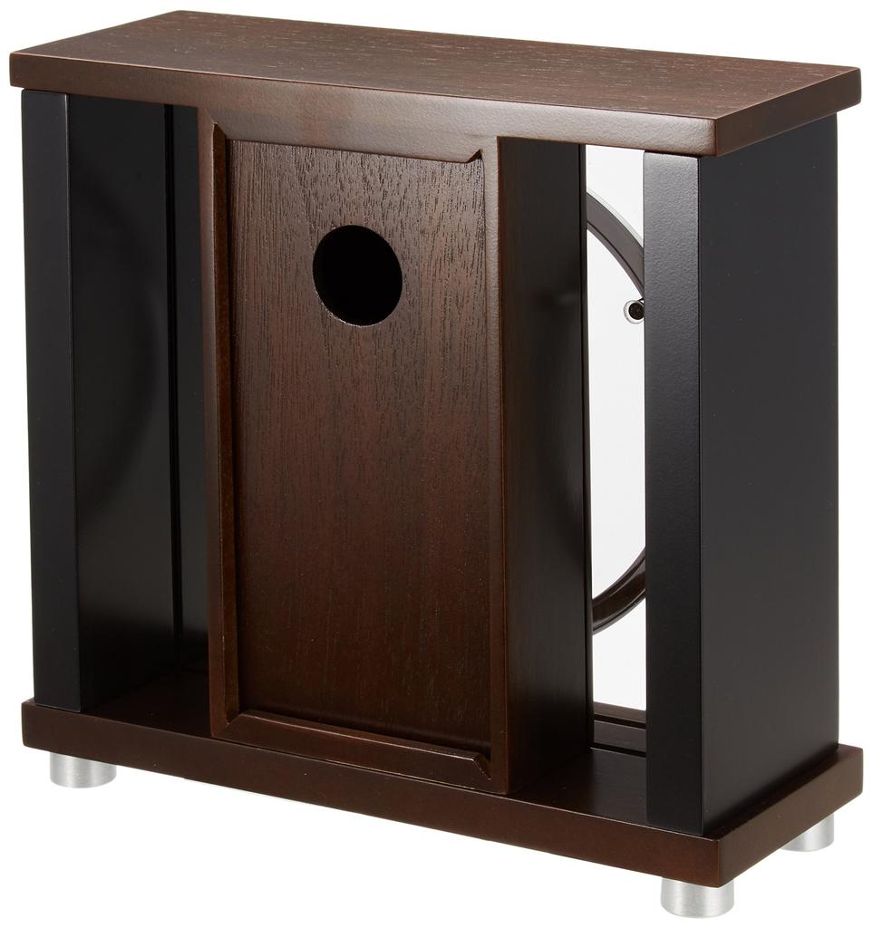 Seiko Clock Seiko Clock Analog Table Clock Wooden Frame Dark Brown Wood Base BZ356B SEIKO (Seiko Clock)