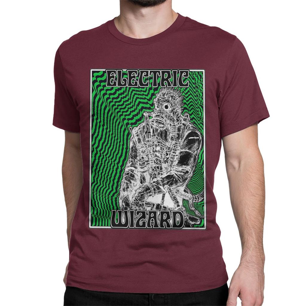 Novelty Electric Wizard Kaiman T-Shirts for Men Women O Neck 100% Cotton T Shirt Anime Short Sleeve Tees Gift Idea Tops