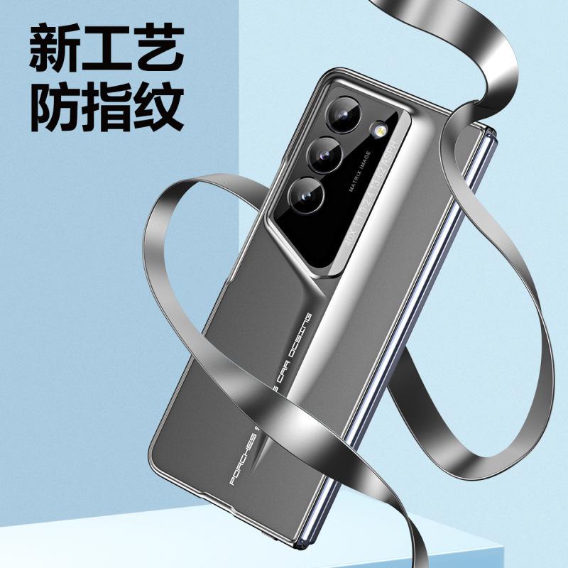 Samsung Zfold5 Porsche Supercar Mobile Phone Case Zfold4 Matte Skin Feeling 2-in-1 with Pen Protective Case