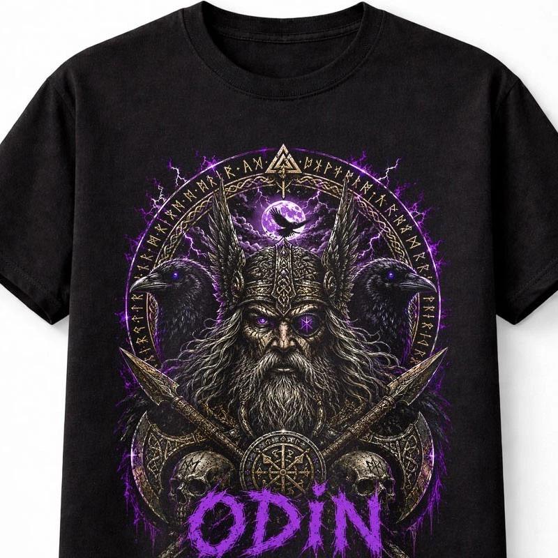 Odin Raven Viking Warrior Norse Mythology Valhalla Unisex TShirt S