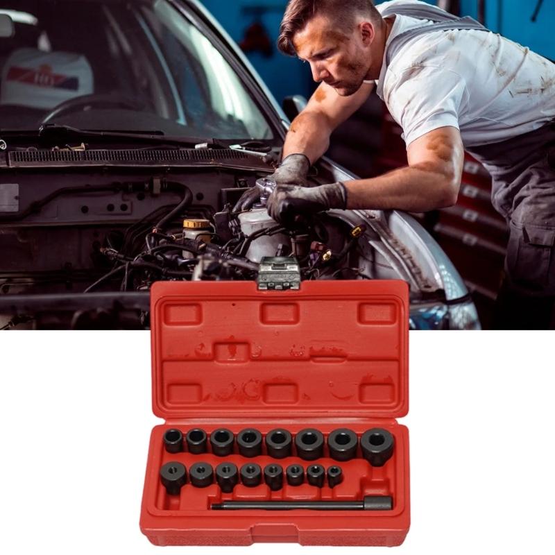 17pc Carbon Steel Clutch Alignment System Tool Set 0.1mm Error Control For 99% Car Models Includes Portable Storage Case