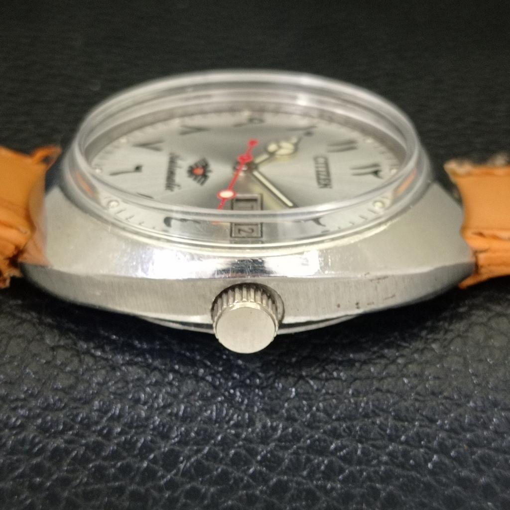 Citizen AUTOMATIK 8200 VINTAGE JAPAN HERREN ARABISCHES SILBERNES ZIFFERBLATT UHR a702769-1 R210-a702769