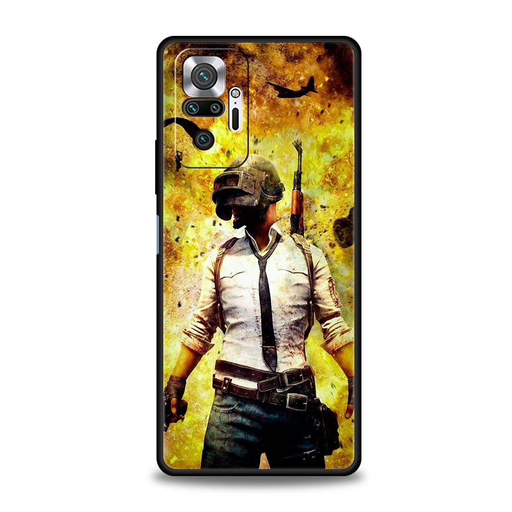 PUBG Game Phone Case For Xiaomi Redmi Note 14 13 5G 10 11 12 Pro Plus 4G 14C 13C 12C 10C Black Cover