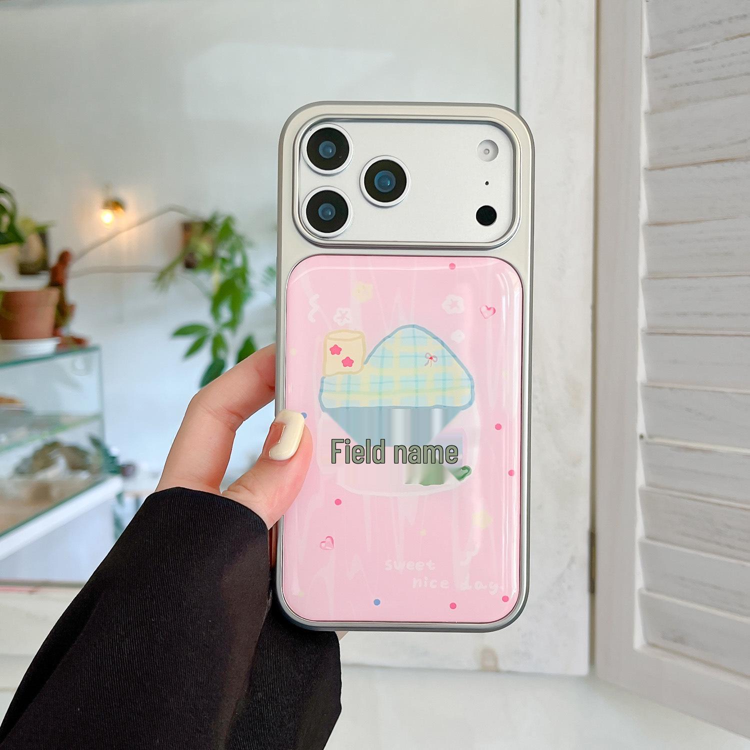 

Pink Electroplated Epoxy Soft Case for iPhone 16p/17pro/15promax iPhone 15 Pro Max