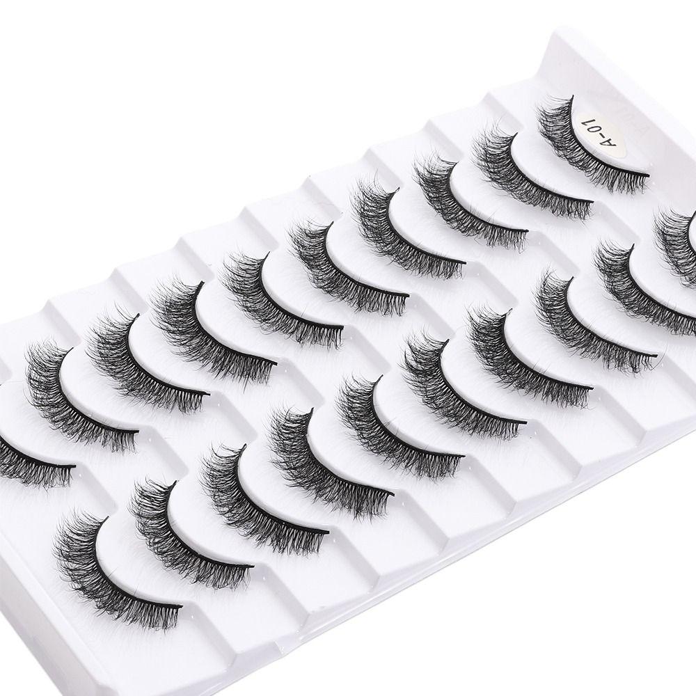 Thick Long False Eyelashes Fluffy Wispies Lashes Beauty Makeup Eyelashes Extension Tools  Woman