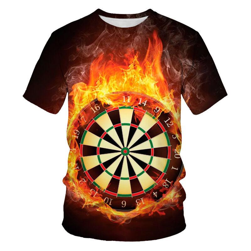 Graffiti Painting 3D Digital Print Men's Round Neck T-Shirt V-neck Short Sleeve Loose Fit Casual Wear Winter 2026