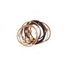 10pcs/set Simple Round Heart Square Hair Tie Highly Elastic Durable Rubber Band Ponytail Hair Rope Headwear Hair Accessories