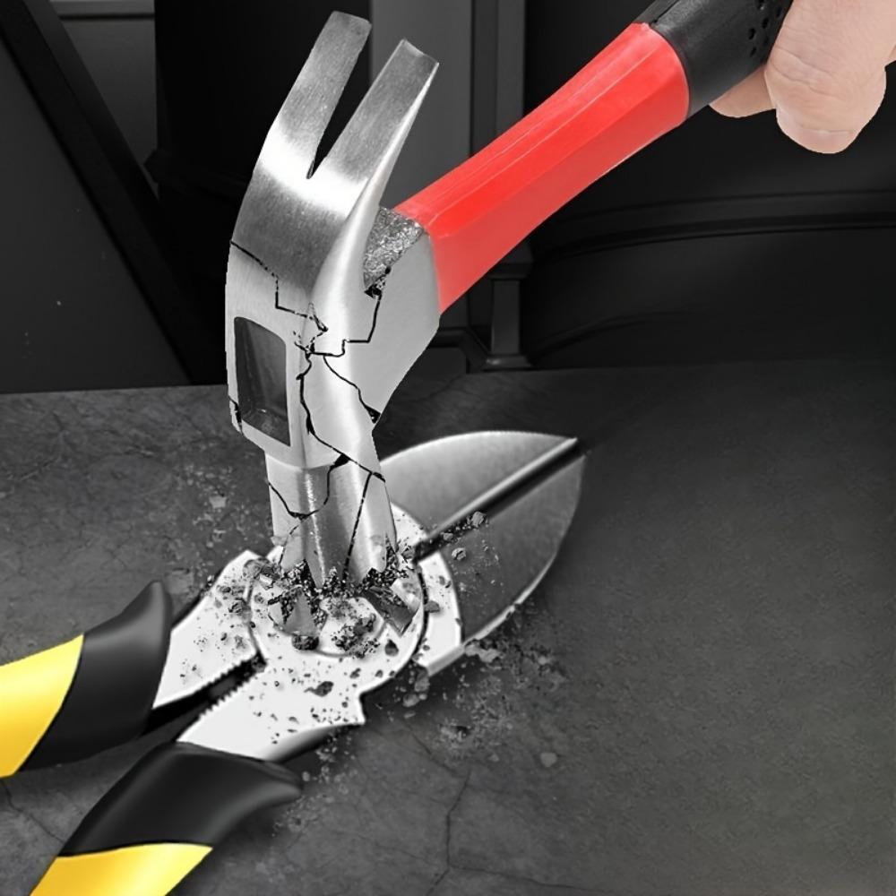 3-Piece Industrial Grade Steel Pliers Set, Electrician Special Wire Cutting Diagonal, Multifunctional Needle-Nose Hand Tools Kit