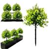 Plantas Verdes Artificiales Estaca de Suelo Follaje Falso Arbustos de Plástico Plantas Para Jardín Exterior Patio Césped Decoración de Paisajismo