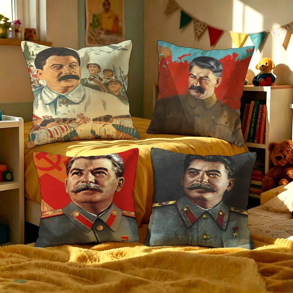 Lenin Joseph Stalin Cushion Cover Pillowcase Upholstery Sofa Throw Pillow Home Decor Pillowcas