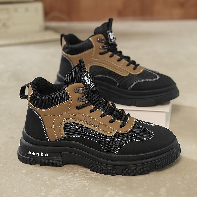 Autumn new light luxury mid-help outdoor hiking shoes retro non-slip shoes casual shoes