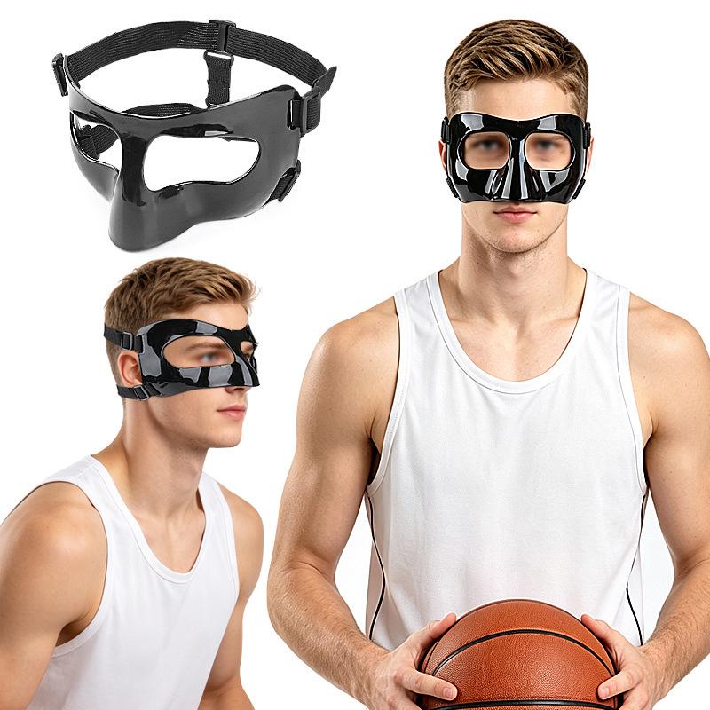 Adjustable Black Sports Nose Protector Shield for Basketball & Football