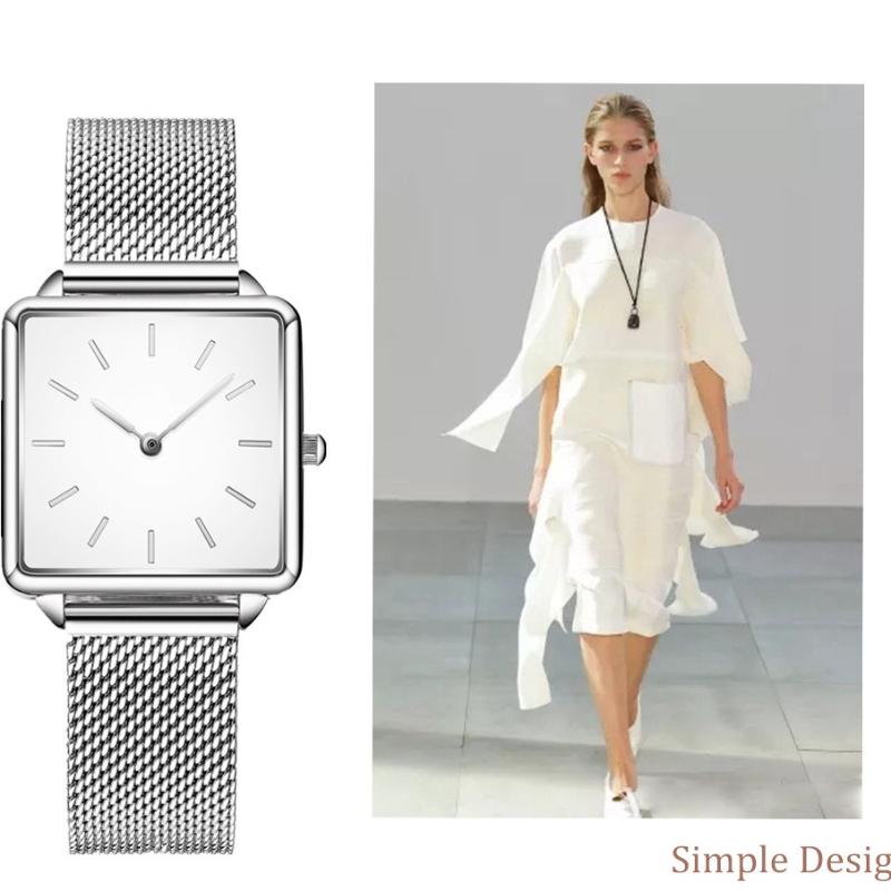 Top Women's Quartz Watches Square Analog Wrist Watches for Woman Simple Ladies Clock Gift reloj de
