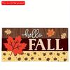 2d Flat 20*10cm, Autumn Home Decoration, Hello Autumn Maple Leaves, Thanksgiving Decoration Signs, Wooden Creative Decorative Plaques, for Home, Club