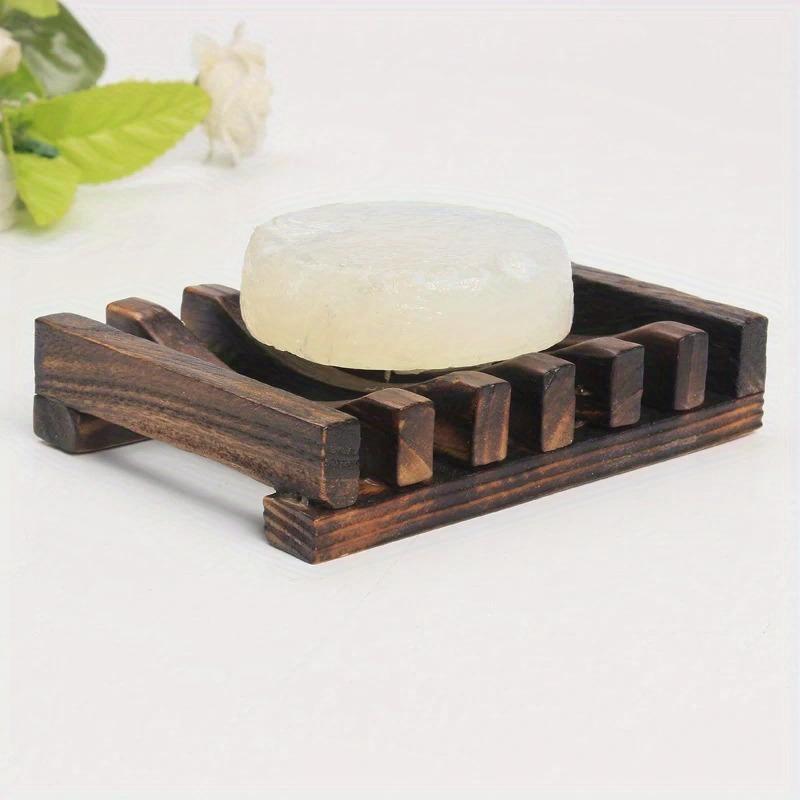 1Pcs Wooden Natural Bamboo Soap Dish Tray Holder Storage Soap Rack Plate Box Container For Bath Shower Plate Bathroom