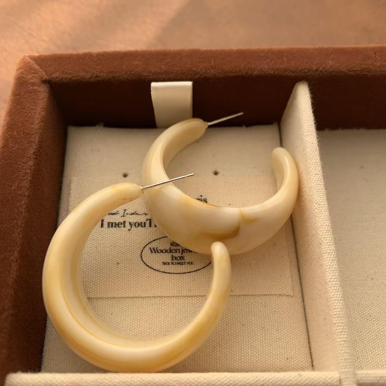 Атмосферные Преувеличенные Круглые Серьги с Капающим Маслом Милые Универсальные Серьги-Гвоздики Простой Высококачественный Стиль Нишевые Серьги Женские