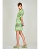 Greedius Tweed Ocean Pearl Print Dress