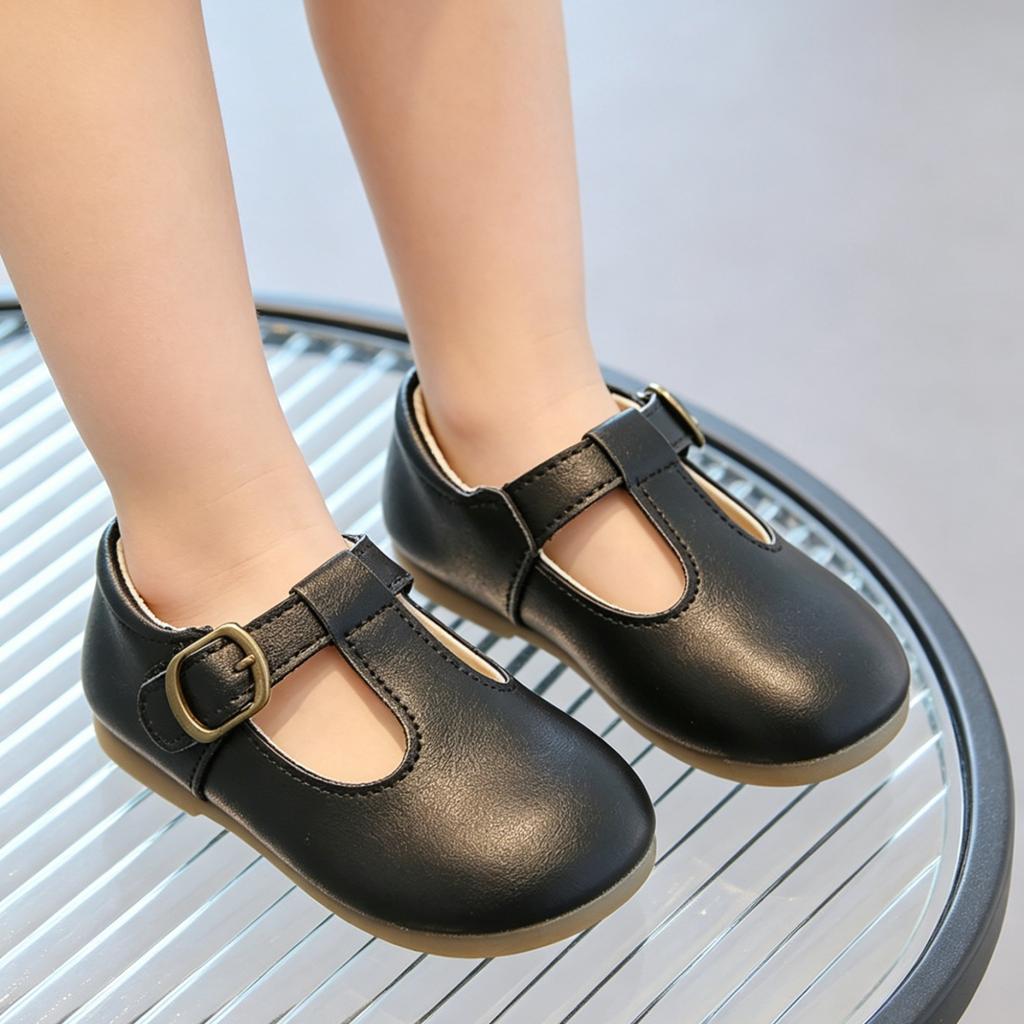Toddler Girls Classic Mary Jane Shoes Soft Sole Non Slip Buckle Strap Comfortable Fit Lightweight Design for Early Walking