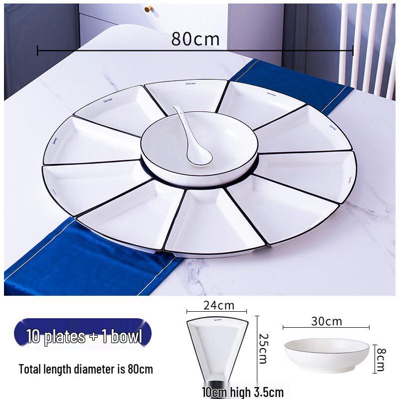 Naijiang Handmade Ceramic Reunion Platter Set