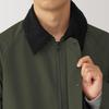 MUJI Corduroy Collar Dark Size S Men's Water-Repellent Jacket, Green, (AC1VJA4A)