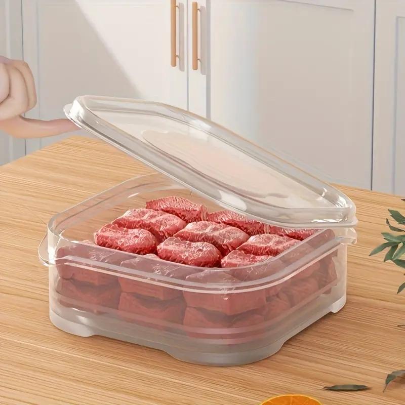 10PCS Small Food Preservation Boxes Refrigerator Frozen Meat Vegetable Fresh-Keeping Box Transparent Kitchen Sealed Storage Box