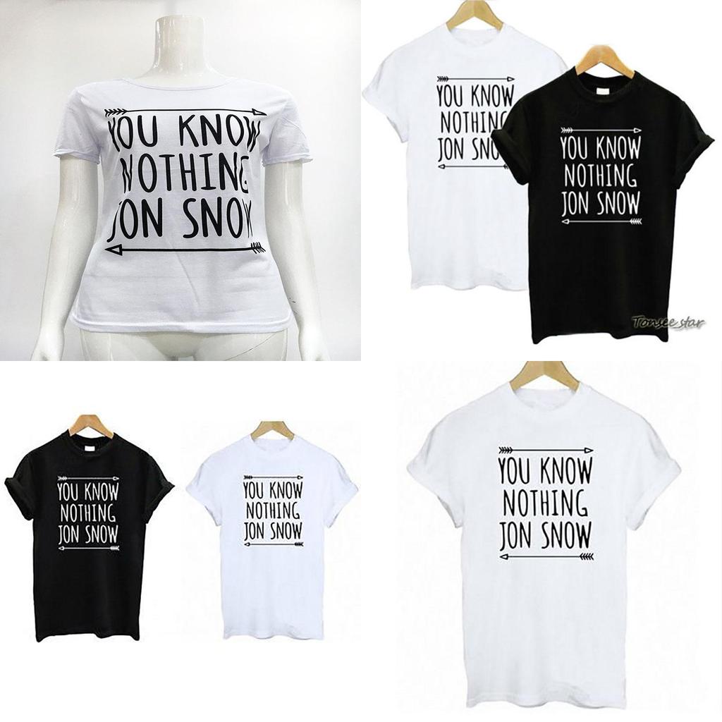 Premium Quality Women T-shirts Game Of Thrones Short Sleeve Letter Design