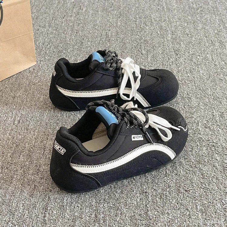 Ретро кроссовки Dexun Новые весенние нишевые повседневные спортивные кеды 35 чёрный