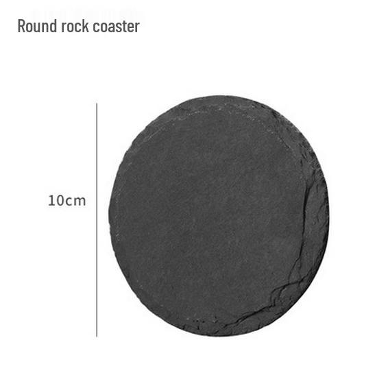 Japanese Slate Natural Rock Coasters - Heat Insulation Pads for Bar & Whiskey