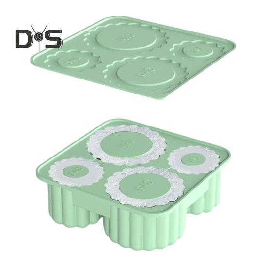 

Силиконовый лоток для кубиков льда с крышкой для стакана объемом 20-40 унций, легко вращающиеся формы для кубиков льда, герметичный, не содержащий бисфенол-А, генератор льда для напитков