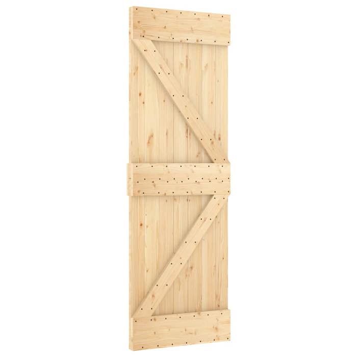 VidaXL Sliding Door and Hardware Kit 70x210 Cm Solid Pine 3332640