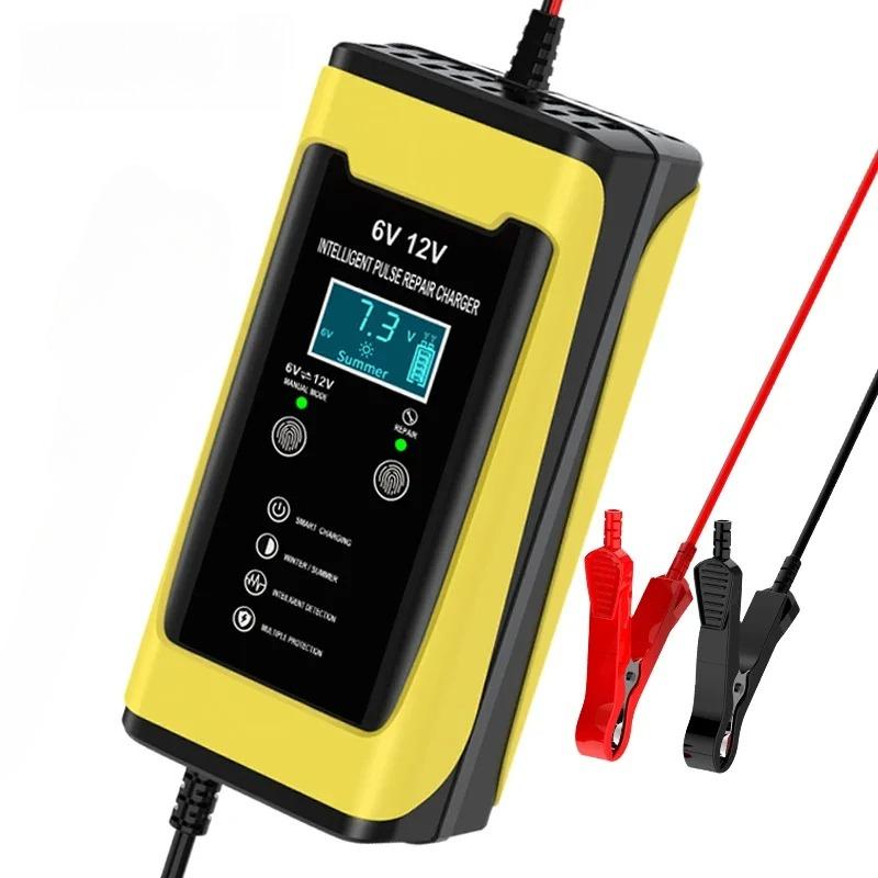 6V/3A 12V/6A Intelligent Car Battery Charger Car and Motorcycle Lead Acid Battery Charger and Smart Pulse Repair Maintainer