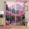 2D flat Photography Backdrop Background Banner Cherry Blossom Bridge 100% Polyester Party & Holiday Decor Perfect for