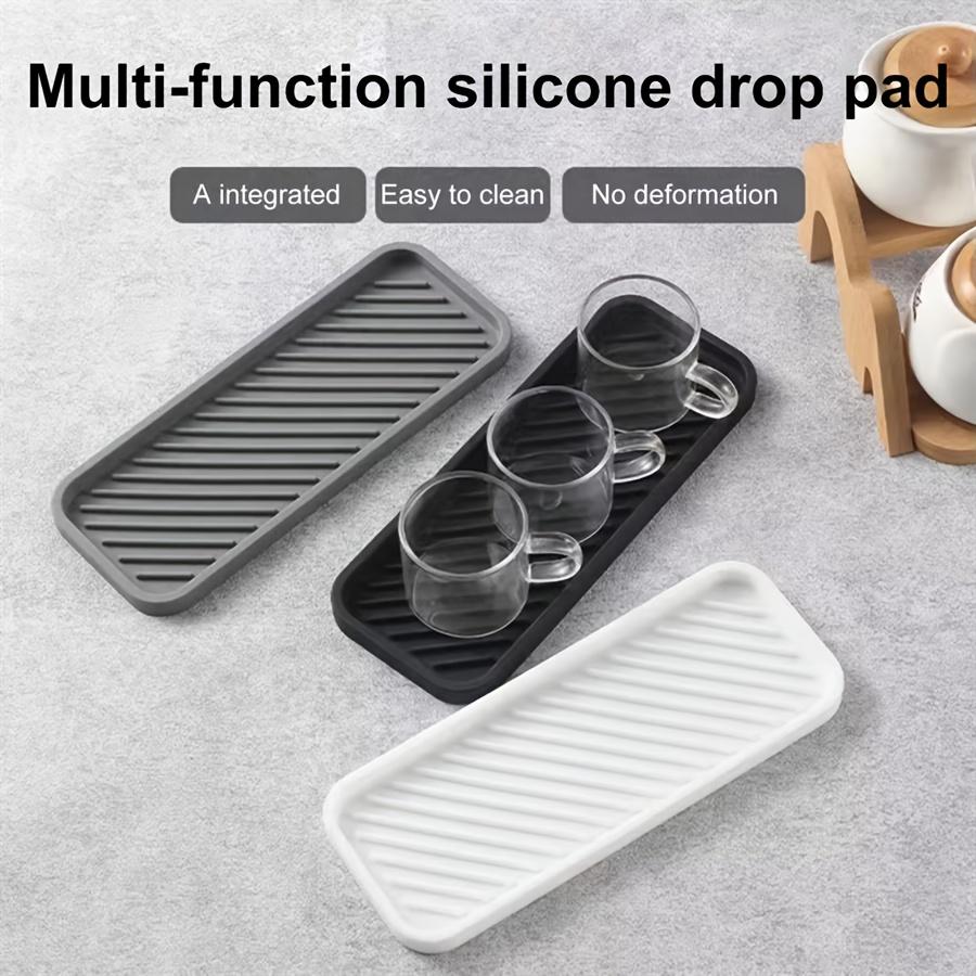 1pc Silicone Sink Protector Mat - Waterproof Splash Tray, Soap Holder & Drainer, Bathroom/Kitchen Storage Guard