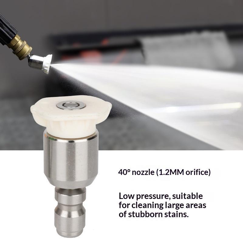 High Pressure Washer Turbo Nozzles 1/4'' Quick Connect Rotary Spray Jet Tip For Car Cleaning Patio - Efficient Cleaning