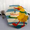 1pc Duck Cake One Umbrella  a Plastic Hle, Compact  Stylish, with a Vibrant Cartoon Pattern, Perfect  Home, Travel