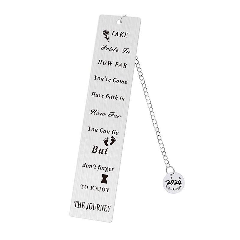2024 Teacher's Day Engraved Round Pendant Bookmark - Student & Teacher Souvenir Gift