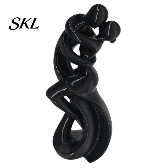 Minimalist Couple Decor 3D Printed Tango Dancer Statue, Abstract Art Figurine with Elegant Ballroom Pose, Modern Stable Base Statue Home Sculpture for