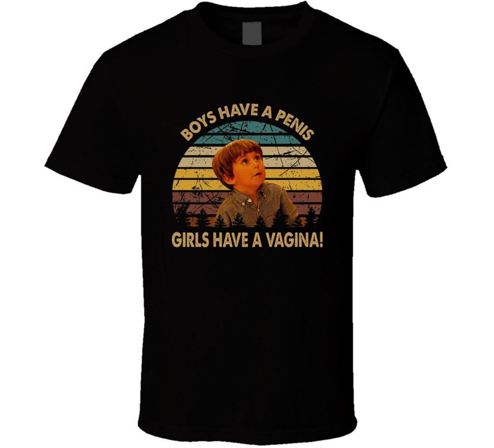 Kindergarten Cop Boys Have Penis Girls Have Vagina Quote Movie T Shirt Unisex T-Shirt L