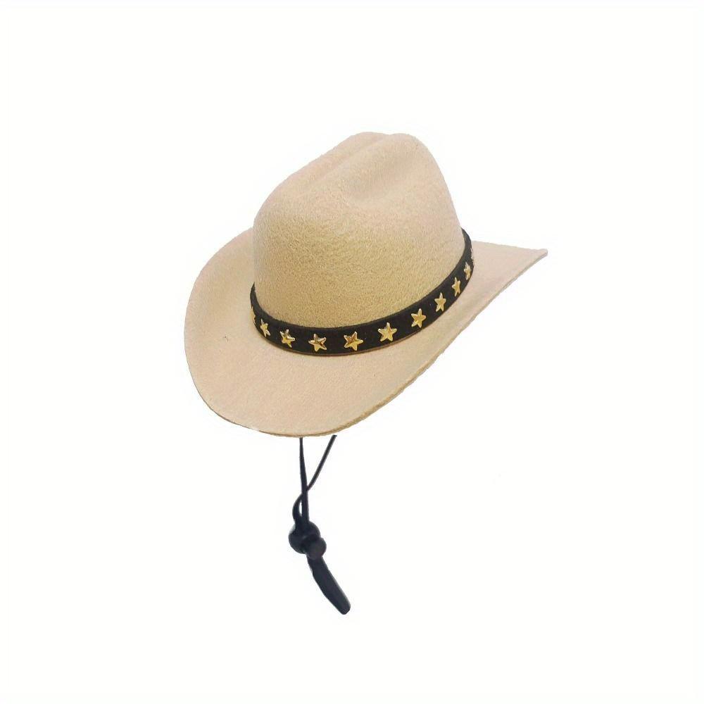 British Pet Dog Hat Star Cowboy Hat Pet Supplies Adjustable Dog Costume Top Hat Headwear Pet Hat Dogs Caps Pet Sun Hats for Cats