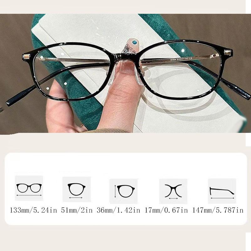 

Мужские Женские Ультралегкие Легкие Очки Классические Маленькие Овальные Модные Оправы для Очков чёрный