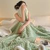 New 3D Shaped Jacquard Blanket Lamb Fleece Coral Fleece Double Sided Blankets Autumn Winter Seasons Warm Comfortable Nap Quilt